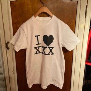 Zara I Heart XXX Graphic Tee White